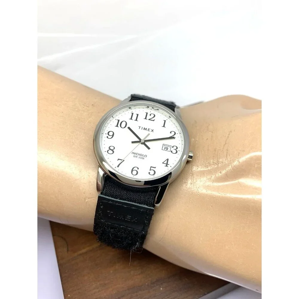 Timex Men's Watch TW2U84900 Easy Reader Quartz Indiglo White Dial Nylon 35mm
